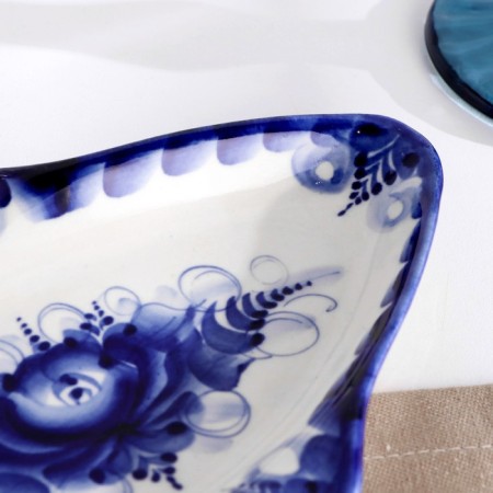 Herring "fish", gzhel, porcelain, 24x14 cm-6