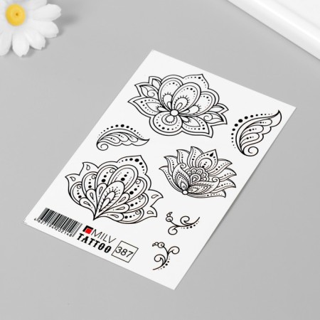 Tattoo on the body "Mehendi" 10x15 cm-1