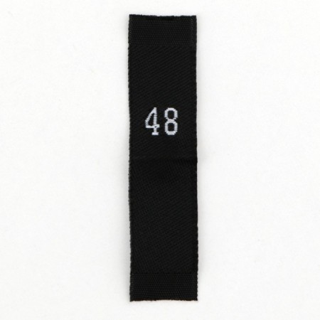 Textile strip “48”, 4.6 x 1.1 cm, black color-3