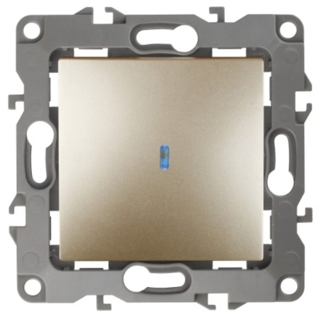 Backlight switch, 10AX 250V, IP20, era12, champagne