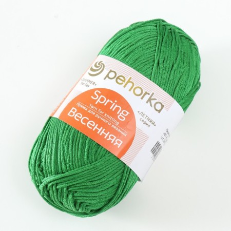 Yarn "Spring" 100% Mercerized cotton 250m/100g (480-yard. Zelen)-1