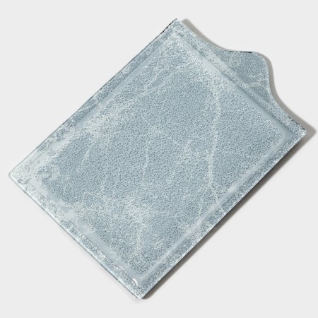Glass Serving Magistro "Marble", 26.5 × 17.5 × 2 cm, black color-3