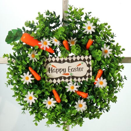 The wreath on the interior door "Easter with carrots" d = 40 cm-1