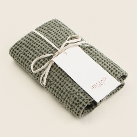 Waffle towel SL Home: Linen "Oliva" 40x70 cm, 51% flax, 49% cotton, 235 g/m2-7