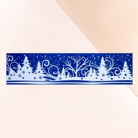 Stickers on the windows "New Year" Winter Forest, 60 x 15 cm, mix