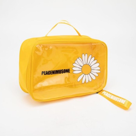 Lightning cosmetic bag, yellow color