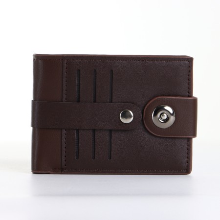Male purse on a magnet, brown color-4