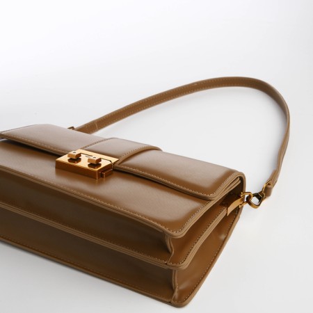 Female bag Textura, medium size, light brown color-5