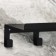 Shelf with hooks "Loft Art", 35 × 10 × 6.5 cm, black color
