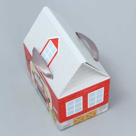 Gift folding box, packaging, Fire Station, 15 x 18 x 10 cm-3