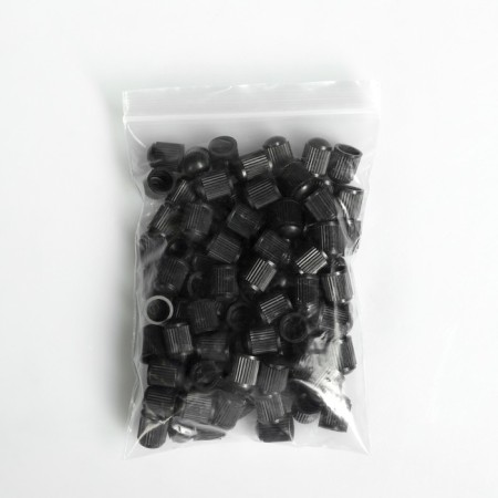 Cap on the valve plastic, black, packing 100 pcs-2