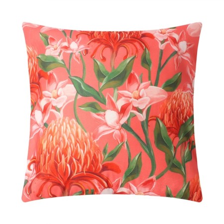 Pillowcase decorative Ethel "Flowers" 40x40 cm, polyester, velor