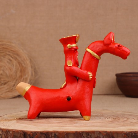 Абашевская игрушка "Всадник", 12х5х13 см, Зоткин А.Н. МИКС-3