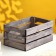 Kashpo - wooden box 30x20x14.5 cm aged oak