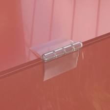 Plastic loop ACR-HINGE, 25 × 32 mm, transparent color