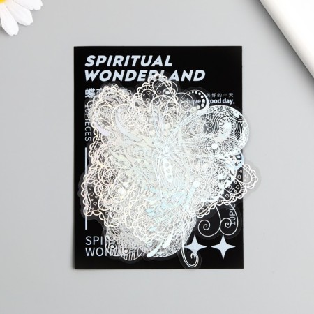 Stickers for creativity "Holography. Butterflies" d = 10 cm set 10 pcs 0.2x14x11 cm-3