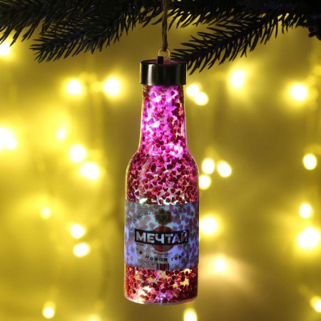 Christmas tree toy for the New Year, with a garland "Dream", 14.2 x 4.2 cm-1
