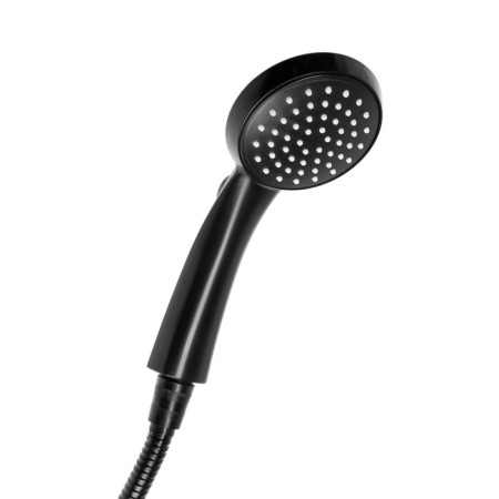 Shower Set Zein Z2707, hose 150 cm, metal nuts, braid sleeve, watering can 1 mode, black 941765-1