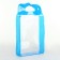 Cosmetic bag on the buttons, the color is transparent/blue