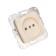 Mechanism 1st socket Kranz ceramics without grounding, hidden installation, 10a, beige KR-78-0244