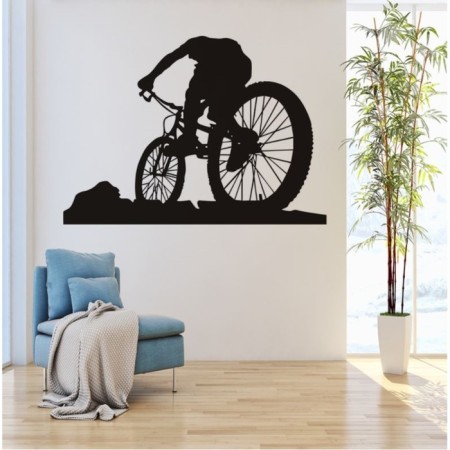 Sticker Plastic Interior Color "Cyclist Street Retraise" 40x57 cm