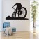 Sticker Plastic Interior Color "Cyclist Street Retraise" 40x57 cm