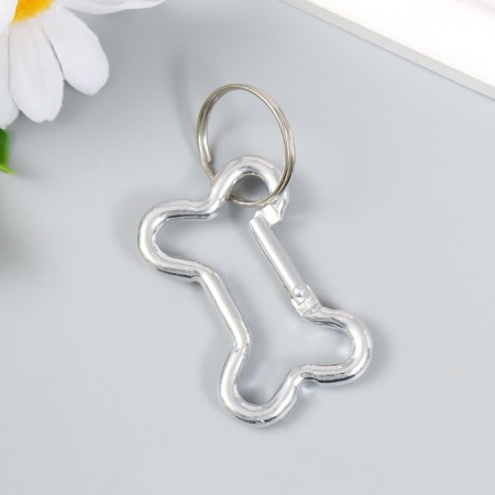 Keychain metal carbine "Bone" 3x4.5 cm