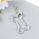 Keychain metal carbine "Bone" 3x4.5 cm