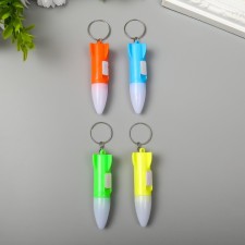 Фонарик свет на кольце "Ракета" мигает МИКС 6,5х2х2 см