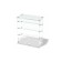 Table window, 3 inclined shelves, 600 × 300 × 700, chipboard, glass, white color