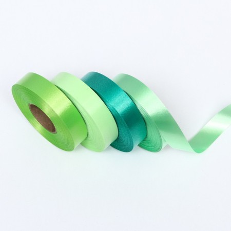 Tape for decor and gifts, light green mix, 2 cm x 45 m-2