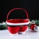 Basket "New Year's pants", red, 23 × 12 × 13/23 cm, veneer