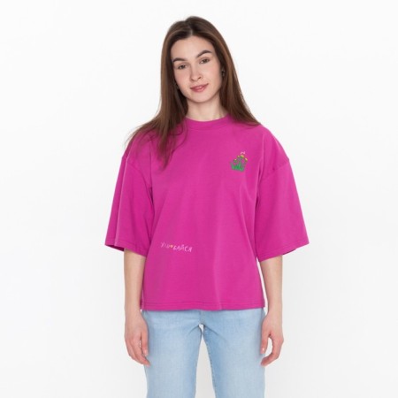 Female T -shirt, fuchsia color, size 50