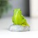 Souvenir Polystone "Frog with a heart on the pebble" 4.7x4.3x5.2 cm
