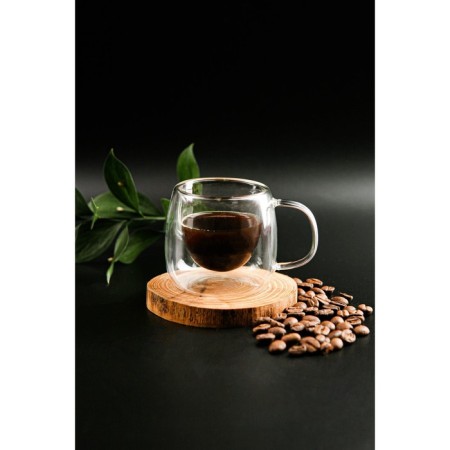 Glass mug with double walls Magistro Duo, 80 ml, 9 × 7 × 6.3 cm-5