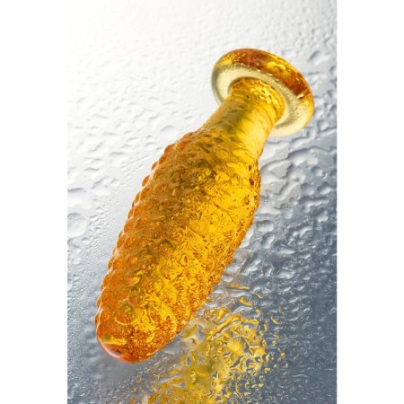 Sexus Glass anal plug, glass, yellow, 13 cm, d = 4 cm-3