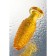 Sexus Glass anal plug, glass, yellow, 13 cm, d = 4 cm