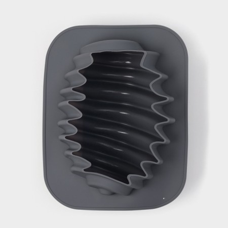 Form for baking and mousse desserts Konfinetta "City", silicone, 19 × 15.3 × 8.8 cm, gray-4