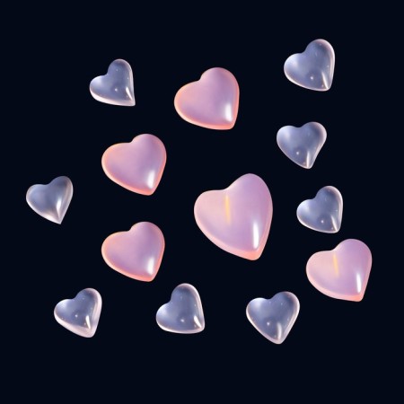 Decorative elements for the decor "your heart", voluminous, translucent color-4