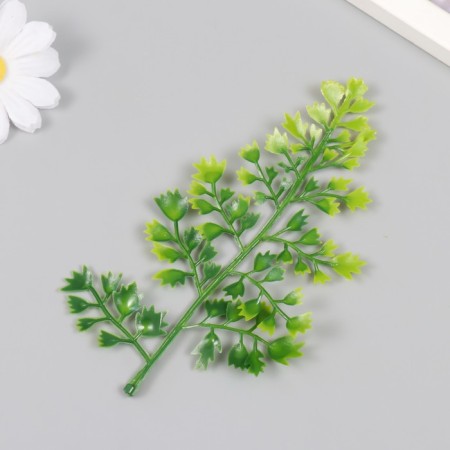 Artificial plant for creativity "Vetka with pointed leaves" set of 6 pcs 16 cm-2