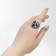 Ring "Muranian glass" waves, color mix