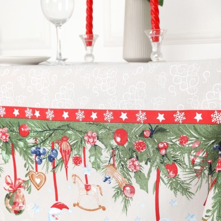 New Year. Tables of winter miracles (12C23) 145x145cm, morned 170g/m, HL100%-8