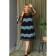 Women's dress, size 52, black color, blue