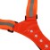 Signal vest, reflective with adjustable size, orange, LED signal, 4 modes