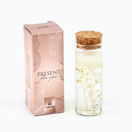 Interior candle in a flower flask 3 x 3 x 8 cm-2