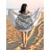 Pareo and beach rug "Dress in curls", d = 150 cm