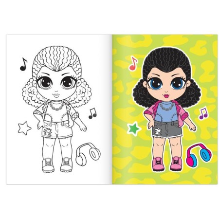 Coloring "Wow Girls. Cool style ”, A5 format, 12 p.-2