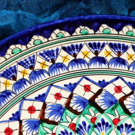 Largan Rishtan ceramics "Patterns", 32 cm, blue-3