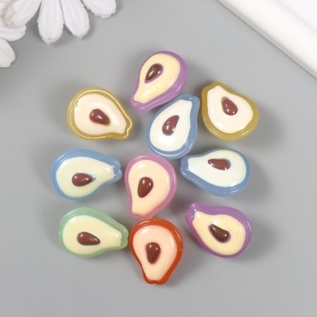 Busina for creativity Plastic "Avocado" MIX 2x2.5x1.4 cm