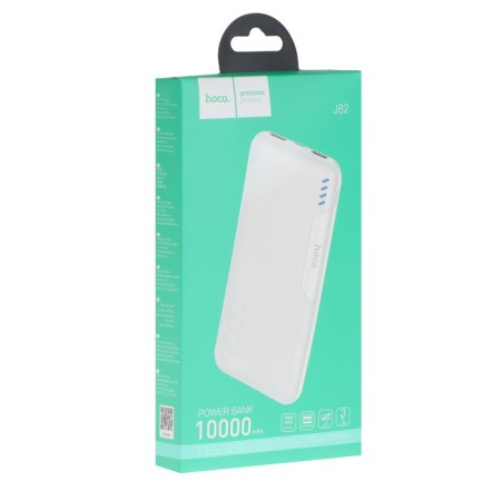 External battery Hoco J82, Li -Pol, 10,000 mAh, microUSB/type -C - 2 A, 2 USB - 2 A, white-4